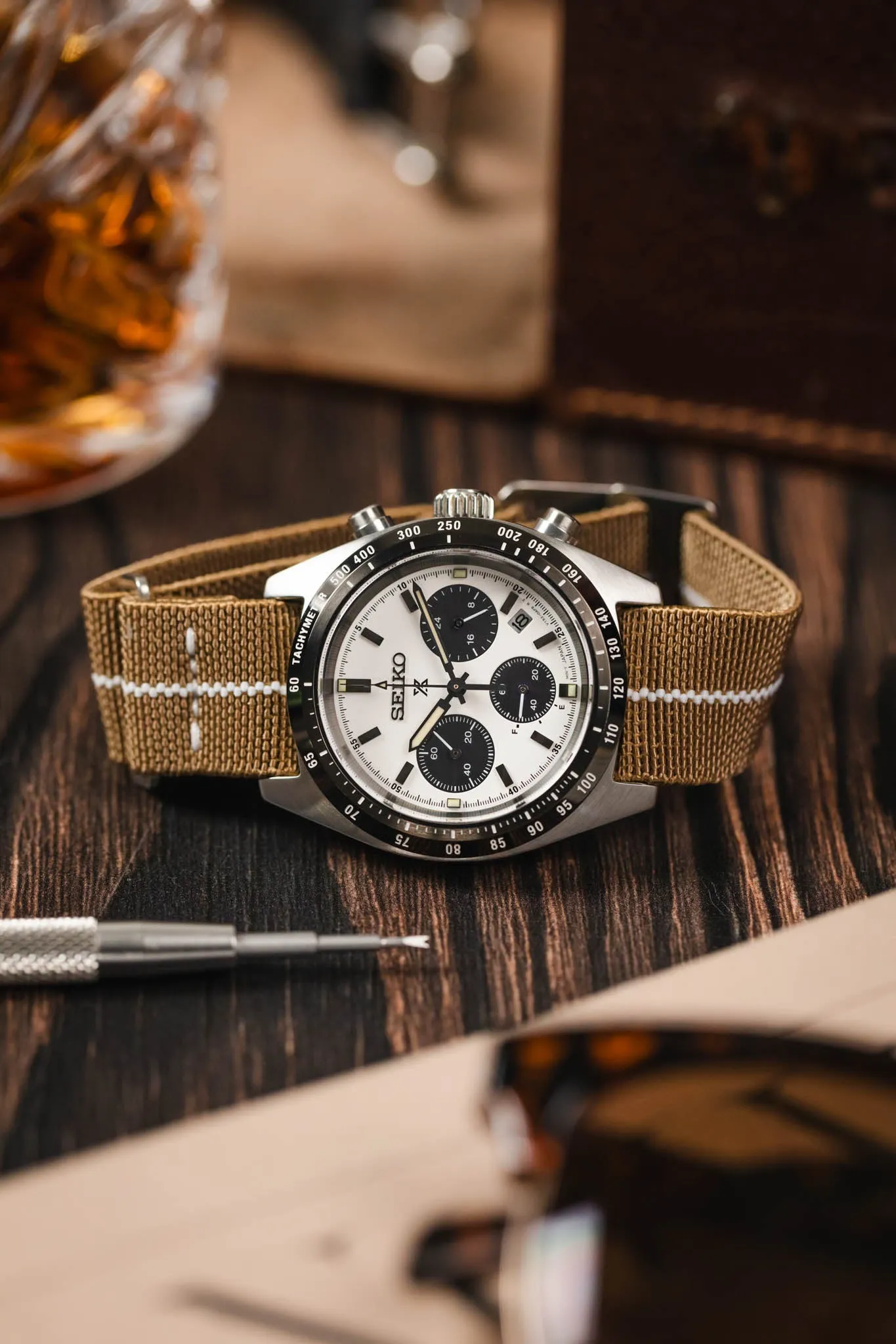Erika's Originals SAHARA MN™ Watch Strap | White Centerline