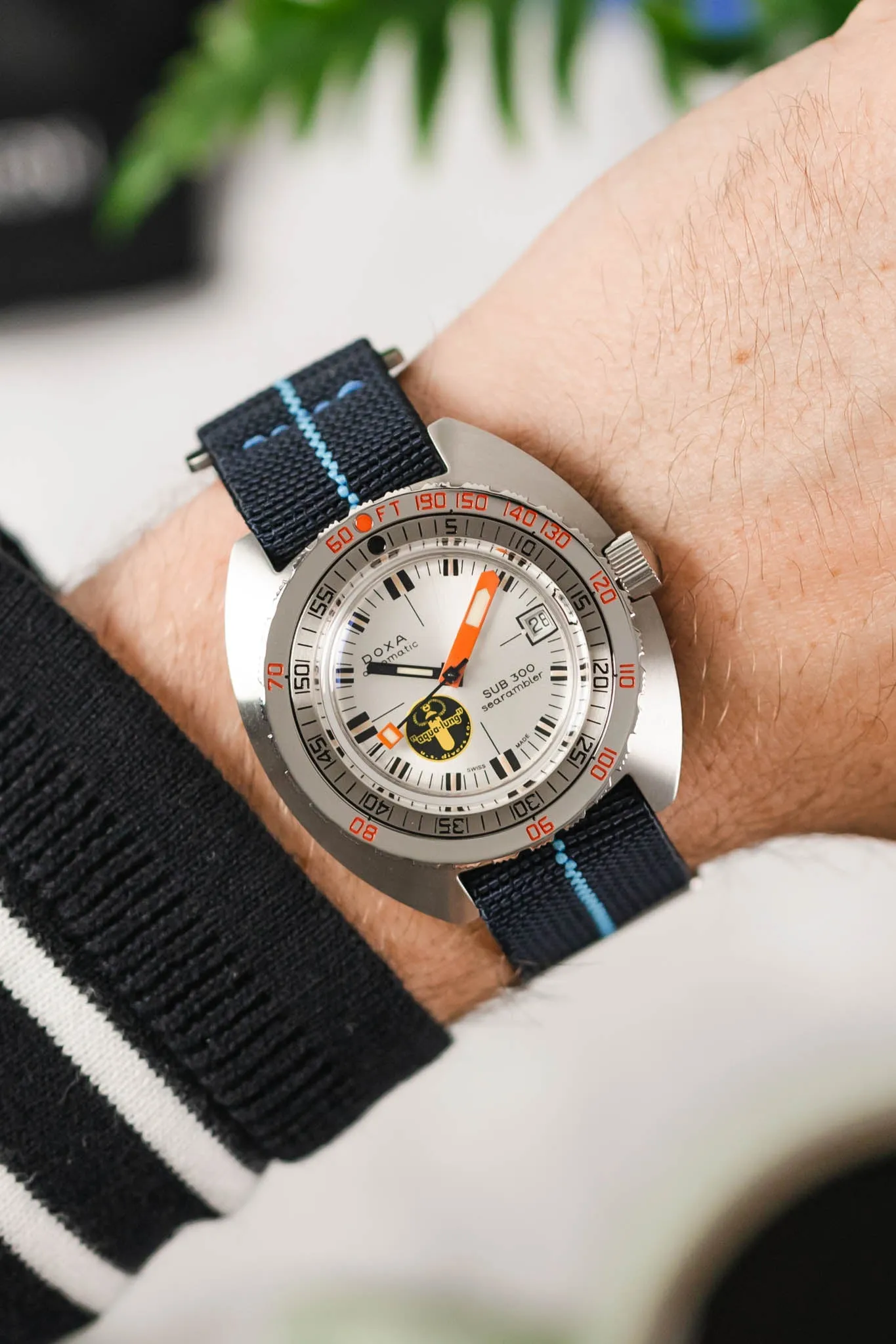 Erika's Originals TRIDENT MN™ Strap with TURQUOISE Centerline - BRUSHED Hardware