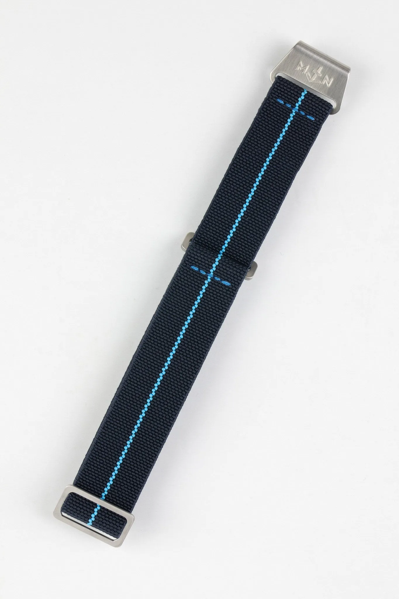 Erika's Originals TRIDENT MN™ Strap with TURQUOISE Centerline - BRUSHED Hardware