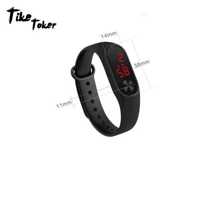 Fashion Men Women Casual Sports Bracelet Watches White LED Electronic Digital Candy Color Silicone Wrist Watch for Children Kids