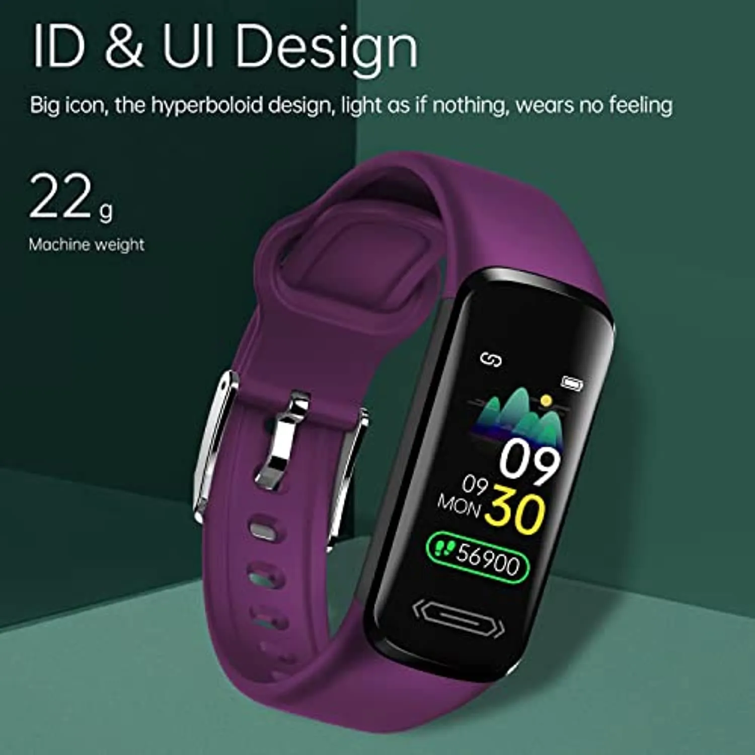 Fitness Tracker HR, Activity Fitness Trackers with Body Temperature Heart Rate Sleep Health Blood Pressure Monitor, IP68 Waterproof Calorie Steps Counter Tracker Pedometer Watch for Men Women Teens