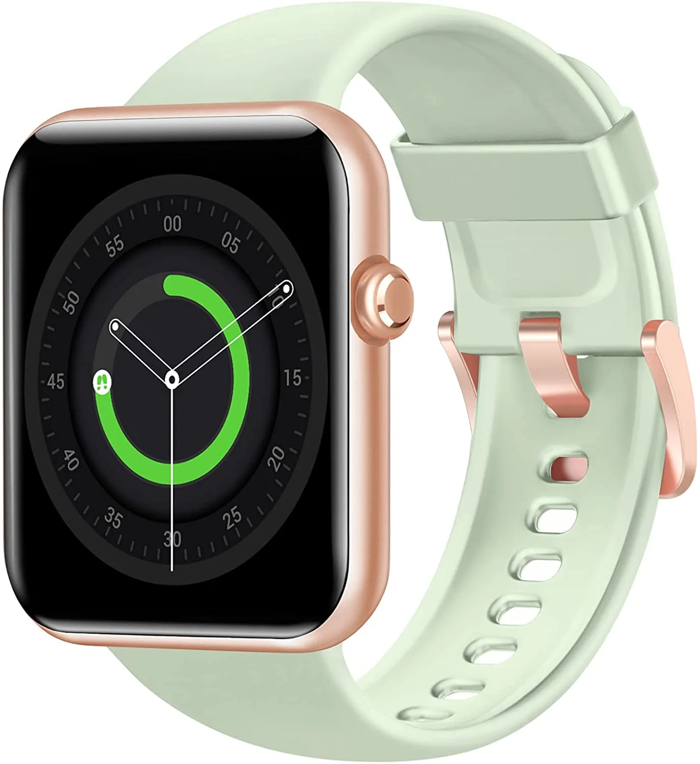 Fitniv Smart Watch, 1.55 Inch Touch Screen Smartwatch for Android and iOS Phones, Fitness Tracker with Heart Rate & SpO2 & Sleep Monitor, 5ATM Waterproof Pedometer Watch for Women Men, Pink