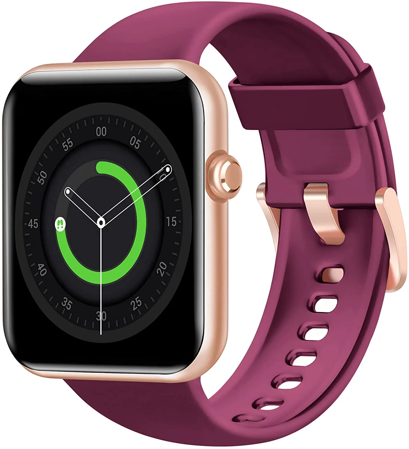 Fitniv Smart Watch, 1.55 Inch Touch Screen Smartwatch for Android and iOS Phones, Fitness Tracker with Heart Rate & SpO2 & Sleep Monitor, 5ATM Waterproof Pedometer Watch for Women Men, Pink