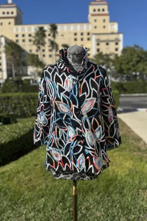 Floral Soutache Jacket in Multi-Color