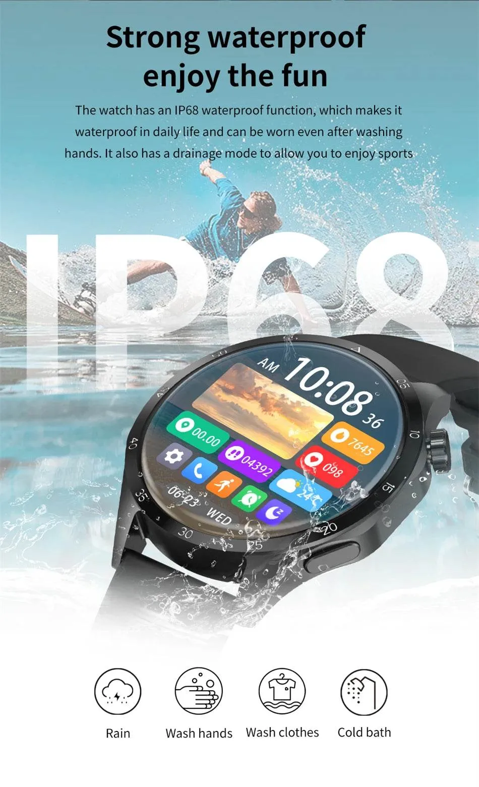 For Huawei GT4 Smart Watch Men 2024 New Watch 4 Pro AMOLED HD Screen Bluetooth Call NFC Health Monitoring GPS Tracker Smartwatch