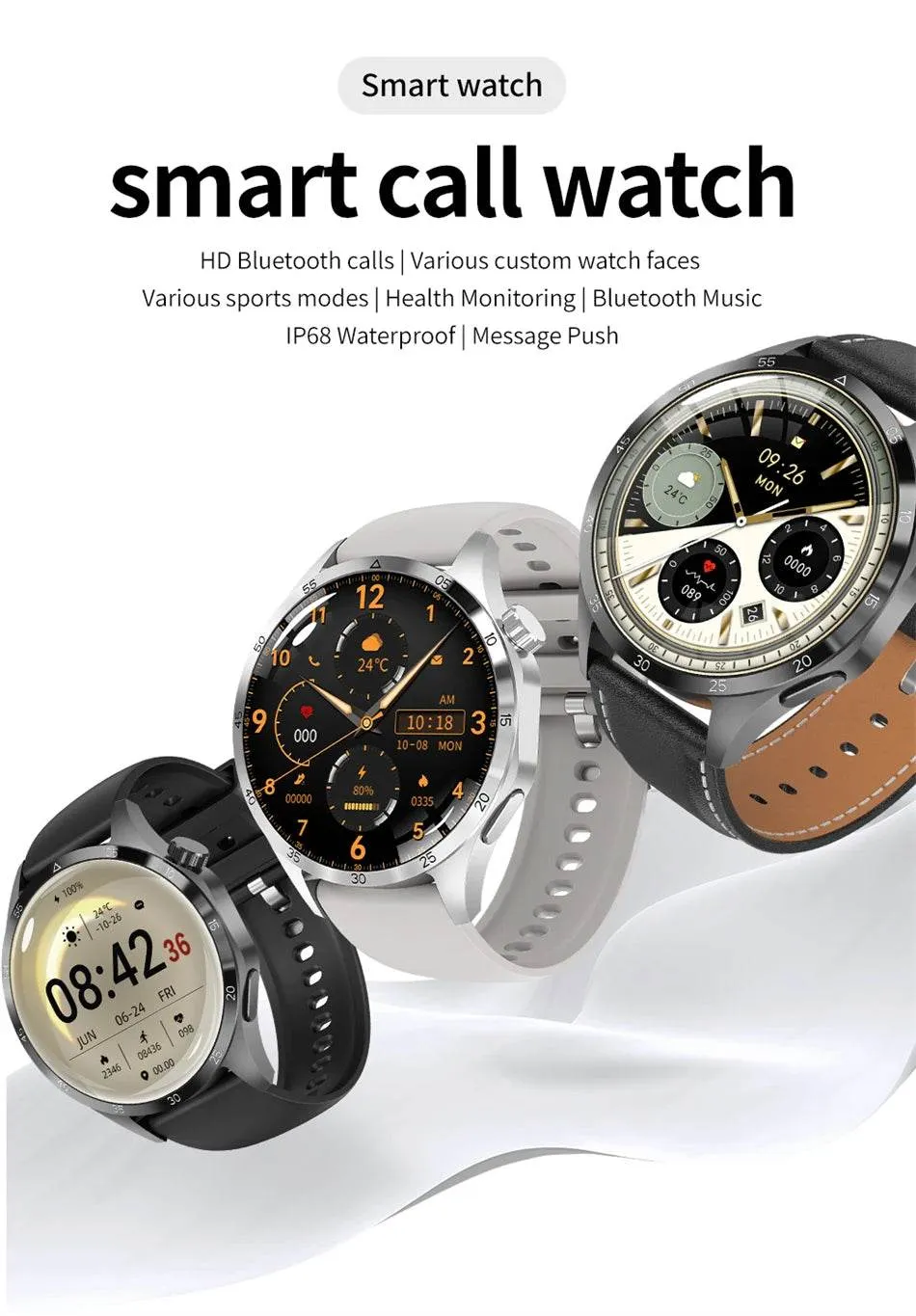 For Huawei GT4 Smart Watch Men 2024 New Watch 4 Pro AMOLED HD Screen Bluetooth Call NFC Health Monitoring GPS Tracker Smartwatch