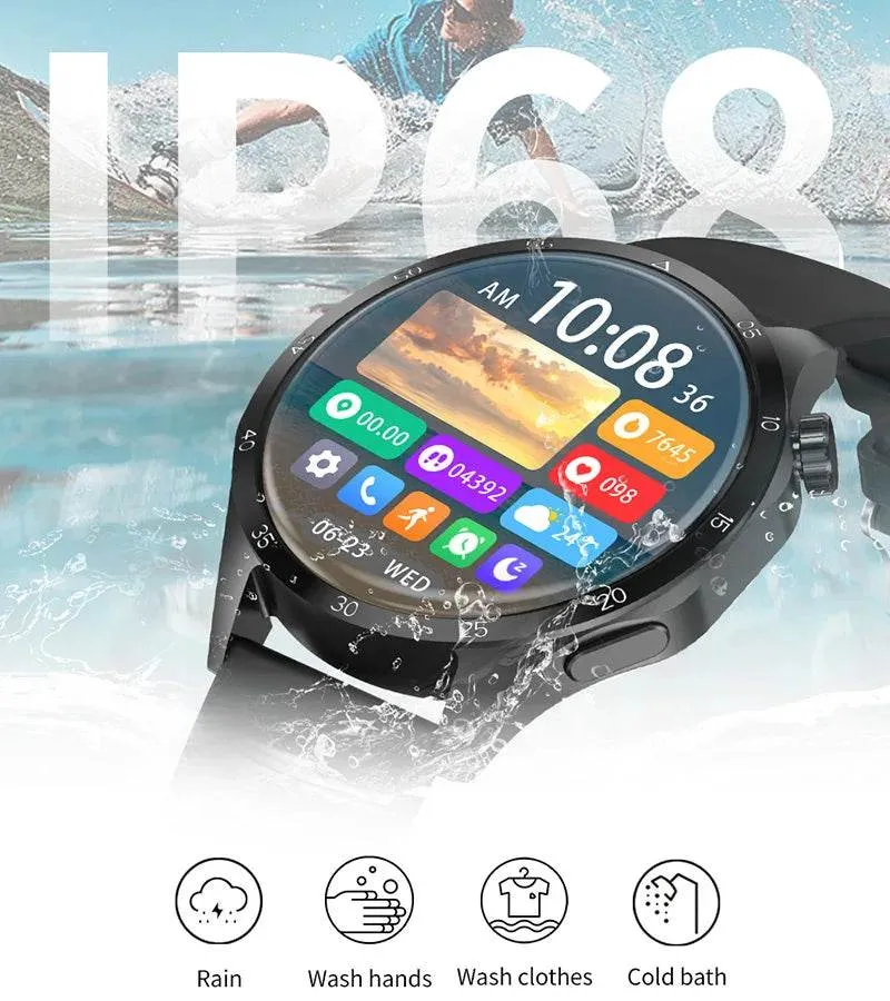 For Huawei GT4 Smart Watch Men 2024 New Watch 4 Pro AMOLED HD Screen Bluetooth Call NFC Health Monitoring GPS Tracker Smartwatch