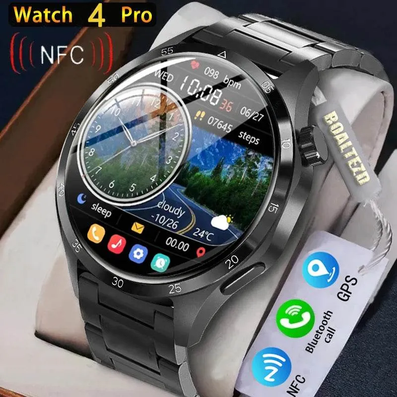 For Huawei GT4 Smart Watch Men 2024 New Watch 4 Pro AMOLED HD Screen Bluetooth Call NFC Health Monitoring GPS Tracker Smartwatch