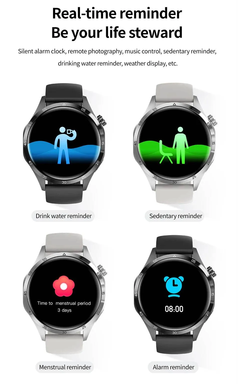 For Huawei GT4 Smart Watch Men 2024 New Watch 4 Pro AMOLED HD Screen Bluetooth Call NFC Health Monitoring GPS Tracker Smartwatch