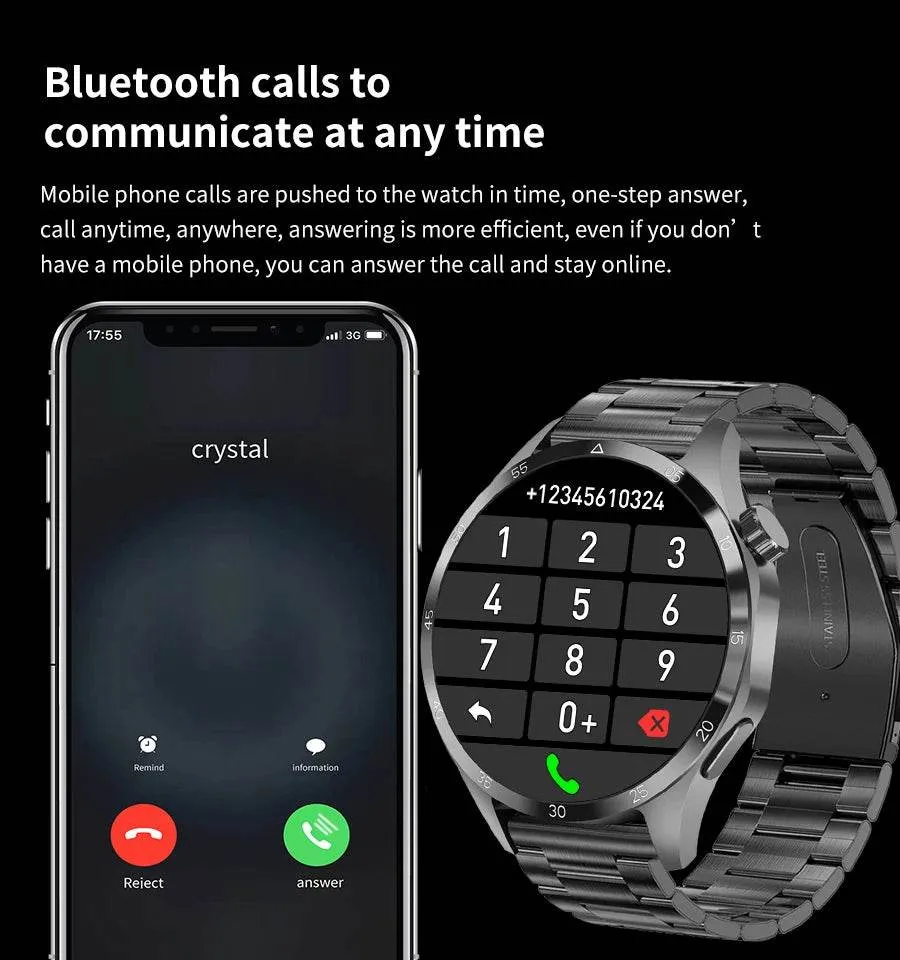 For Huawei GT4 Smart Watch Men 2024 New Watch 4 Pro AMOLED HD Screen Bluetooth Call NFC Health Monitoring GPS Tracker Smartwatch