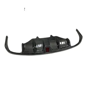 For Porsche Macan Sport Utility 14-20 Carbon Fiber Rear Bumper Diffuser With Light Body Kit