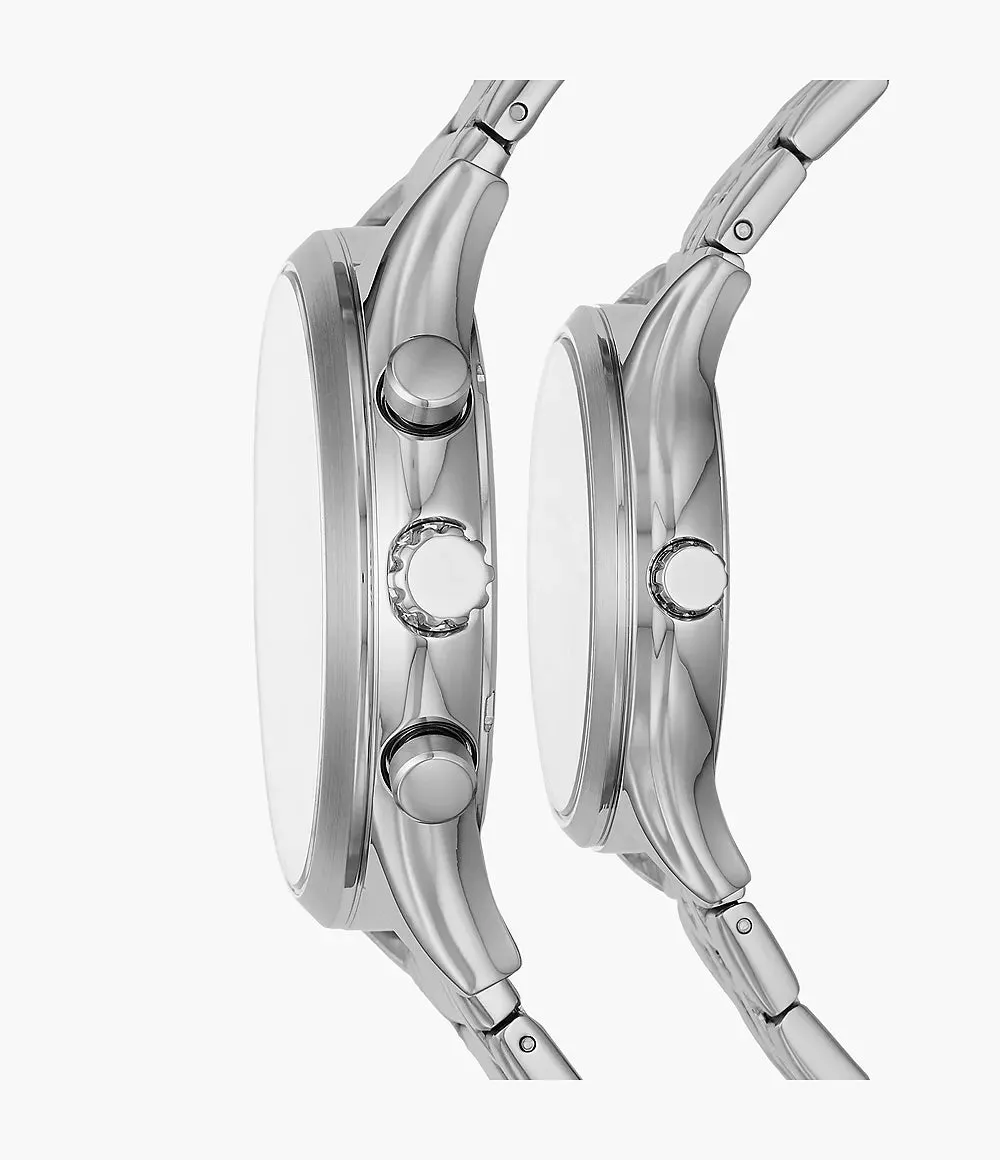 Fossil Couple Set His Her Stainless Steel Watches - BQ2469SET
