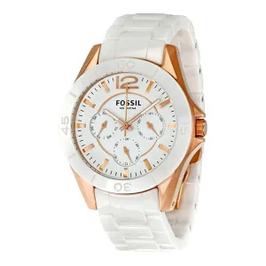 Fossil White Ceramic Multi-Function Women's Watch CE1006