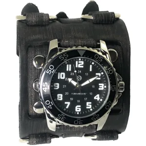 FWB257K Nemesis night super glow index 3 strips vintage leather cuff men’s watch