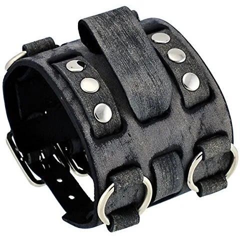 FWB257K Nemesis night super glow index 3 strips vintage leather cuff men’s watch