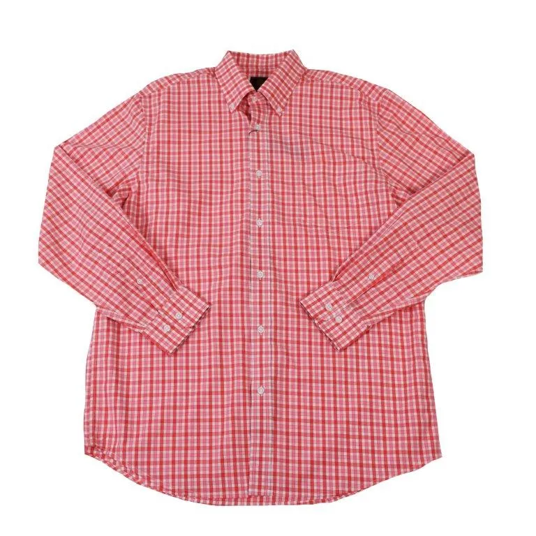 FX Fusion Multi Gingham Coral Button Down