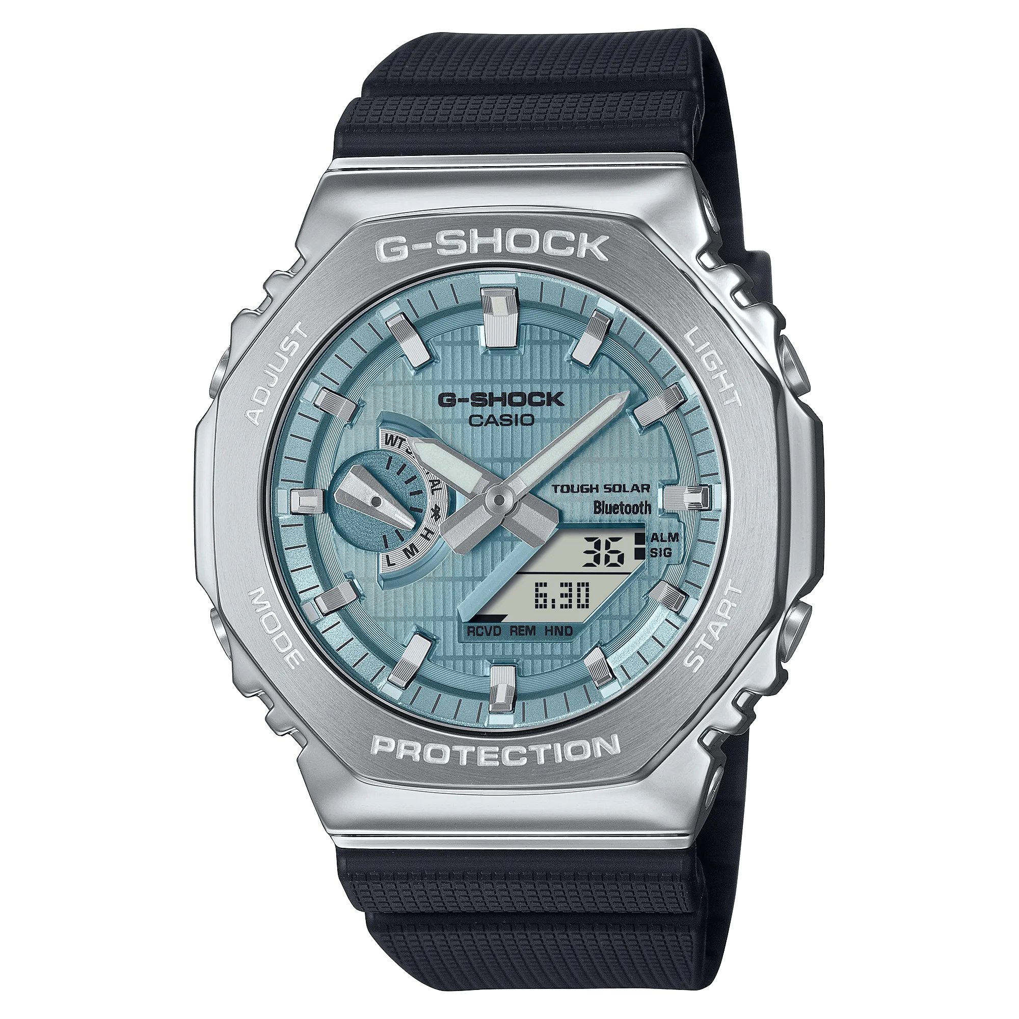 G-Shock G-STEEL Blue Dial Black Strap Men's Watch GBM2100A-1A2