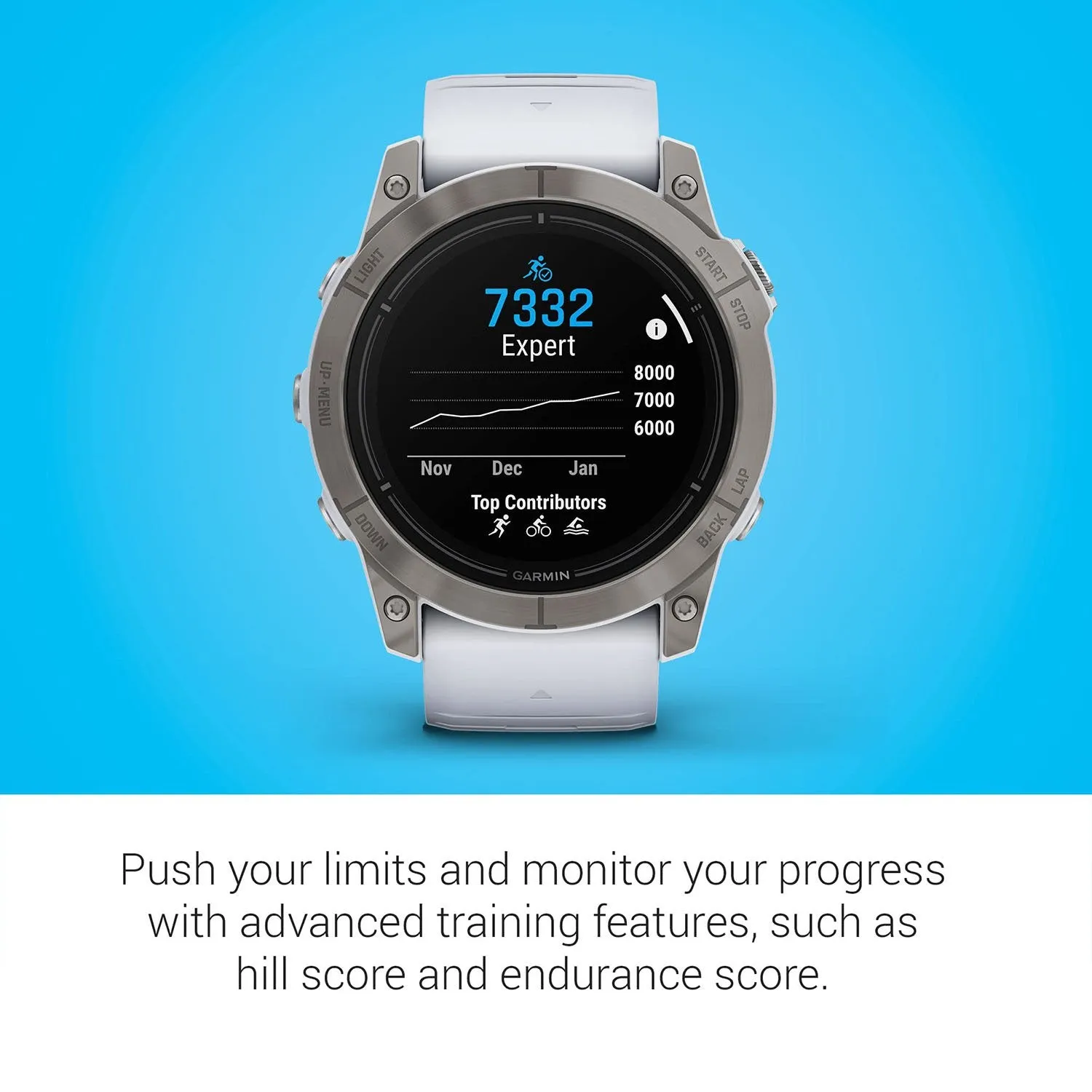 Garmin Epix Pro (Gen 2), 51mm, Sapphire, Titanium with Whitestone Band