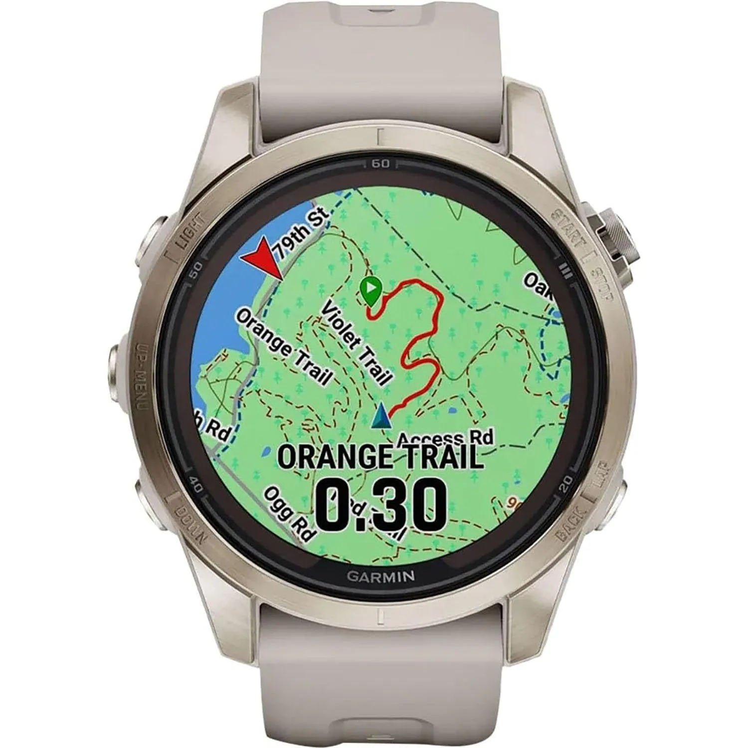 Garmin fenix 7S Pro Solar, Sapphire, Soft Gold Steel, Light Sand   2 Year Warranty Pack