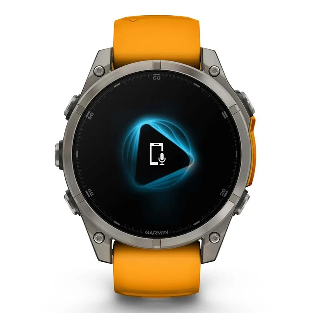 Garmin Fenix 8 47 mm AMOLED Sapphire Titanium with Orange Band   Towel & Light