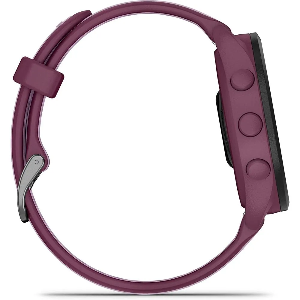 Garmin Forerunner 165 Music Smart Sport Watch, Berry   Lilac w/ Fitness Bundle