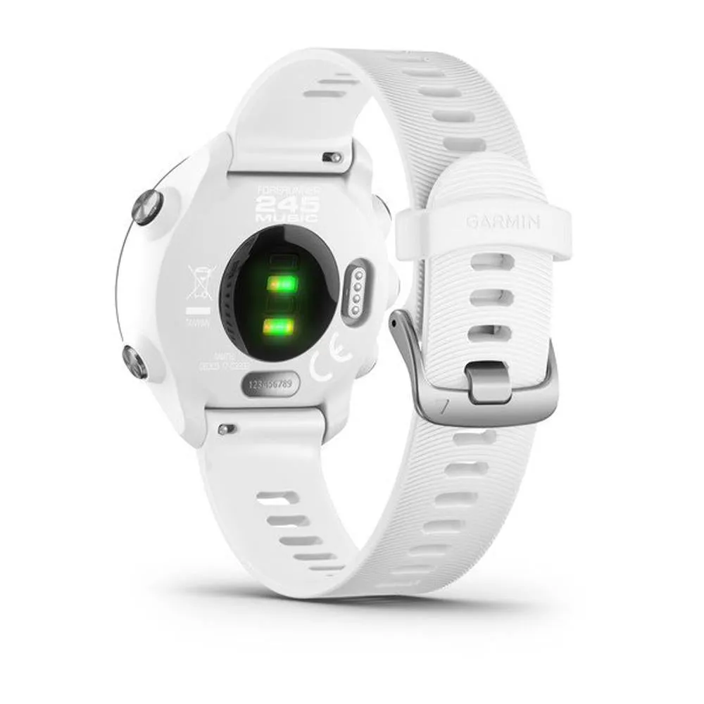Garmin Forerunner 245 Music Sport Watch with Wrist-Based Heart Rate Monitor - White