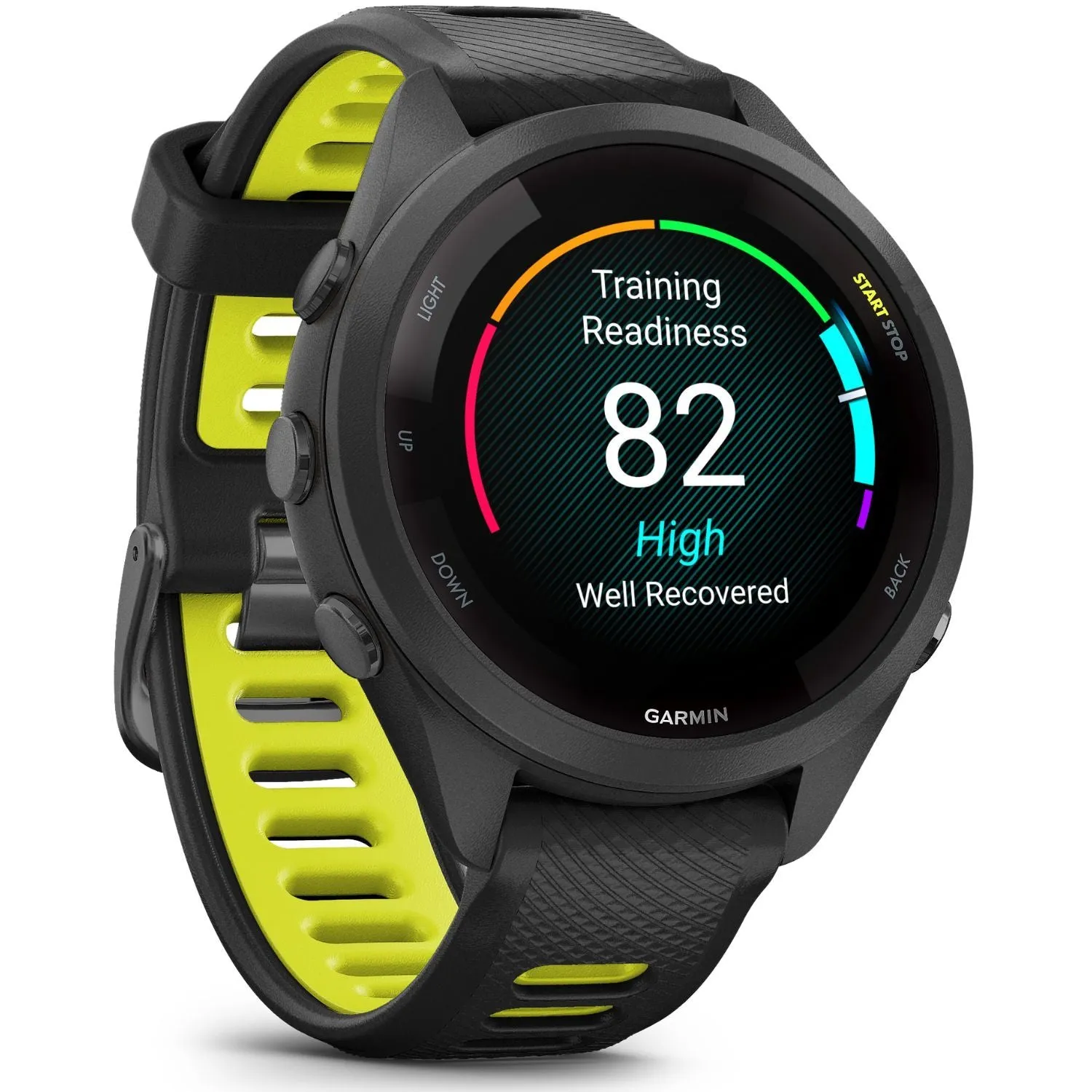 Garmin Forerunner 265S GPS Smartwatch, Black/Amp Yellow
