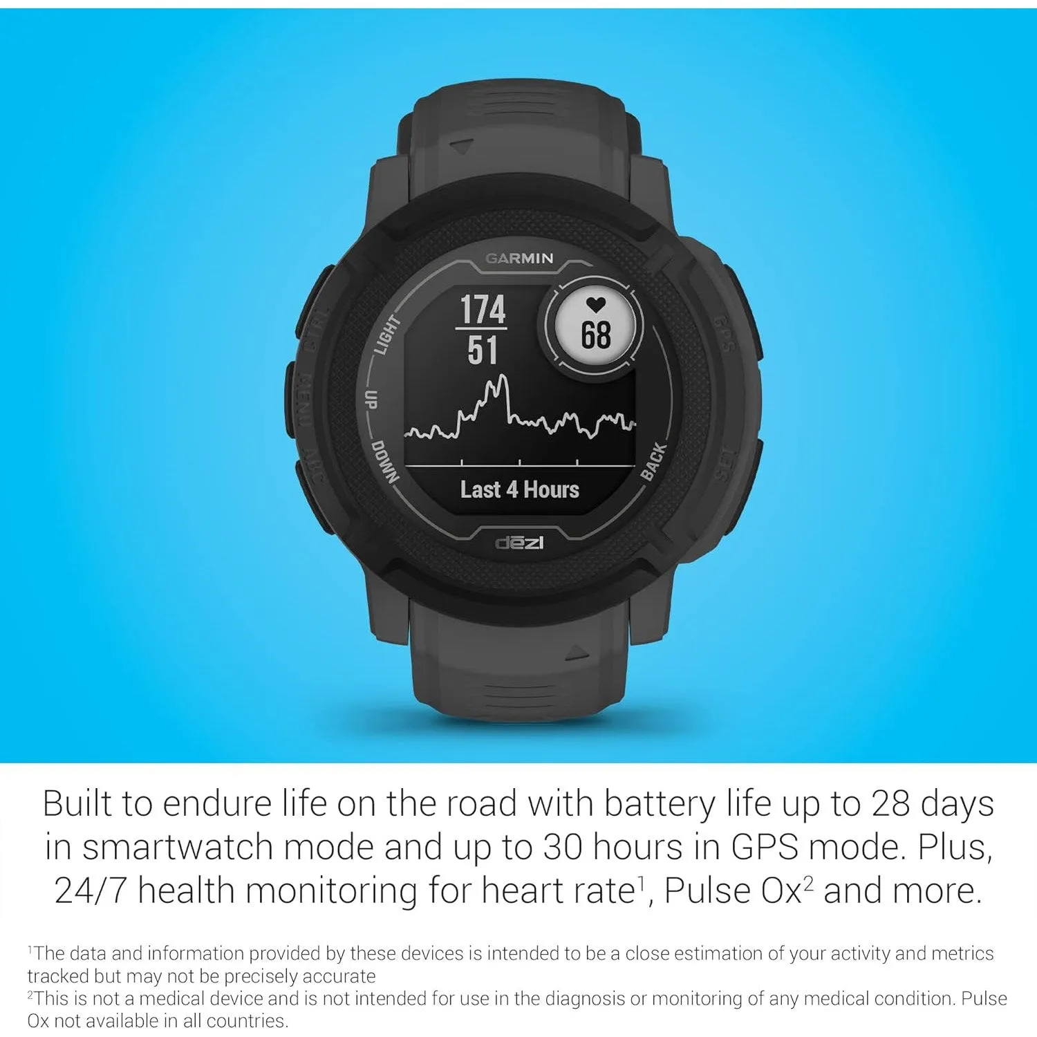 Garmin Instinct 2 dezl Edition 45mm Rugged trucking smartwatch
