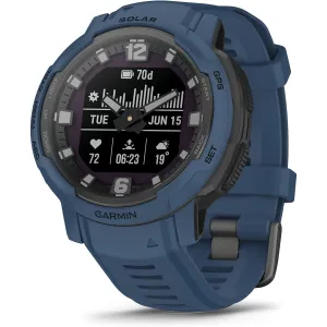 Garmin Instinct Crossover Solar Rugged Hybrid Smartwatch w/ Solar Charging - Tidal Blue