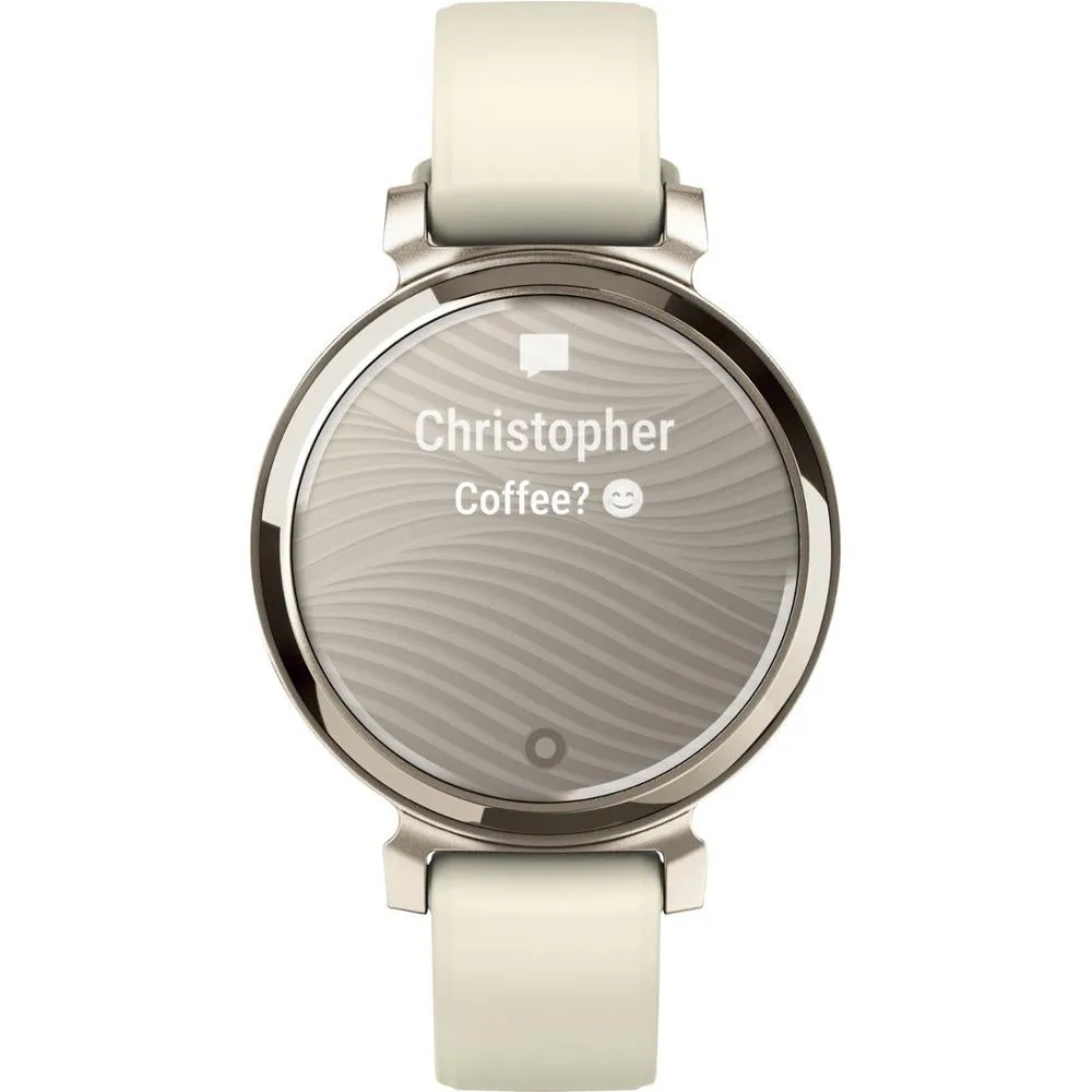 Garmin Lily 2 Smartwatch Cream Gold with Coconut Silicone Band   2 Year Warranty