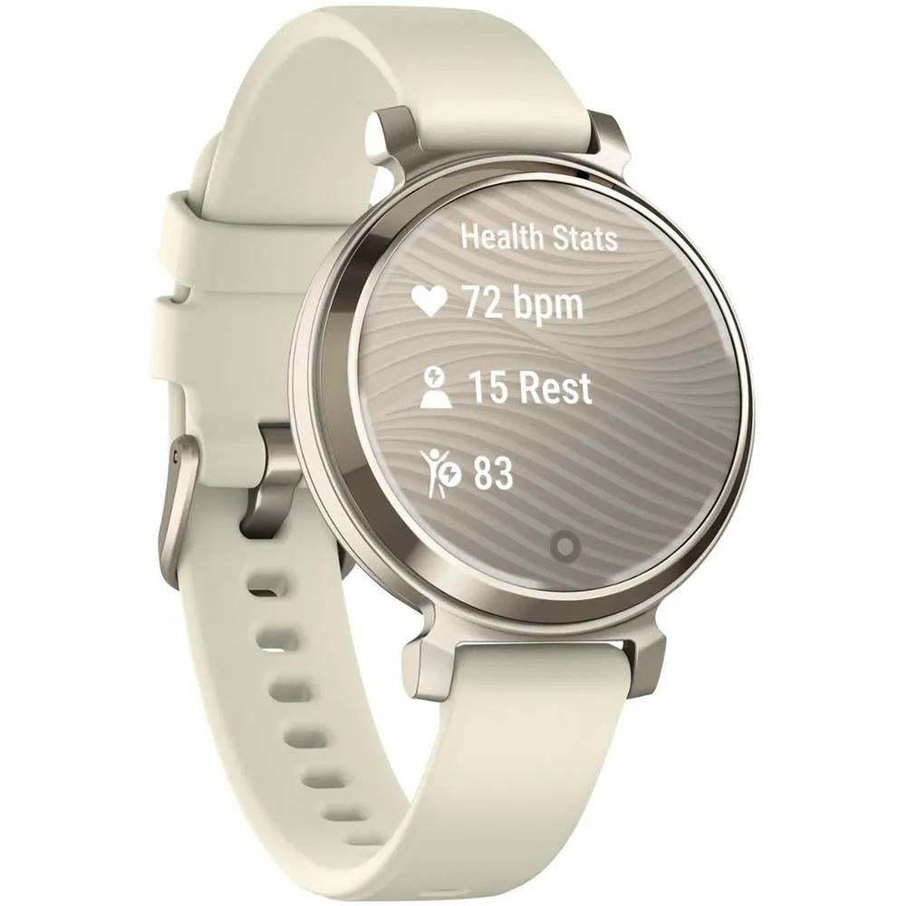 Garmin Lily 2 Smartwatch Cream Gold with Coconut Silicone Band   2 Year Warranty