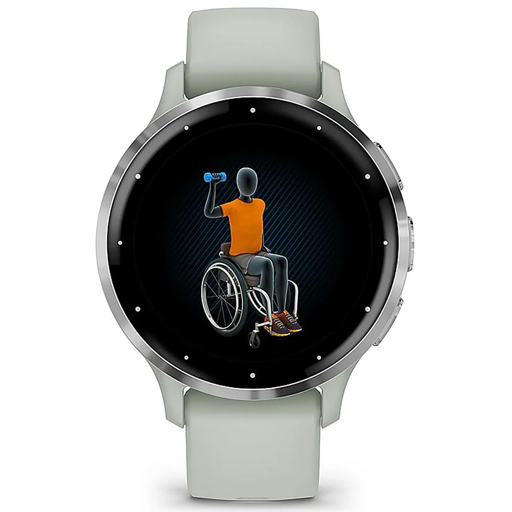Garmin Venu 3S GPS Smartwatch Steel with Gray Case 41mm   Charging Dock Bundle