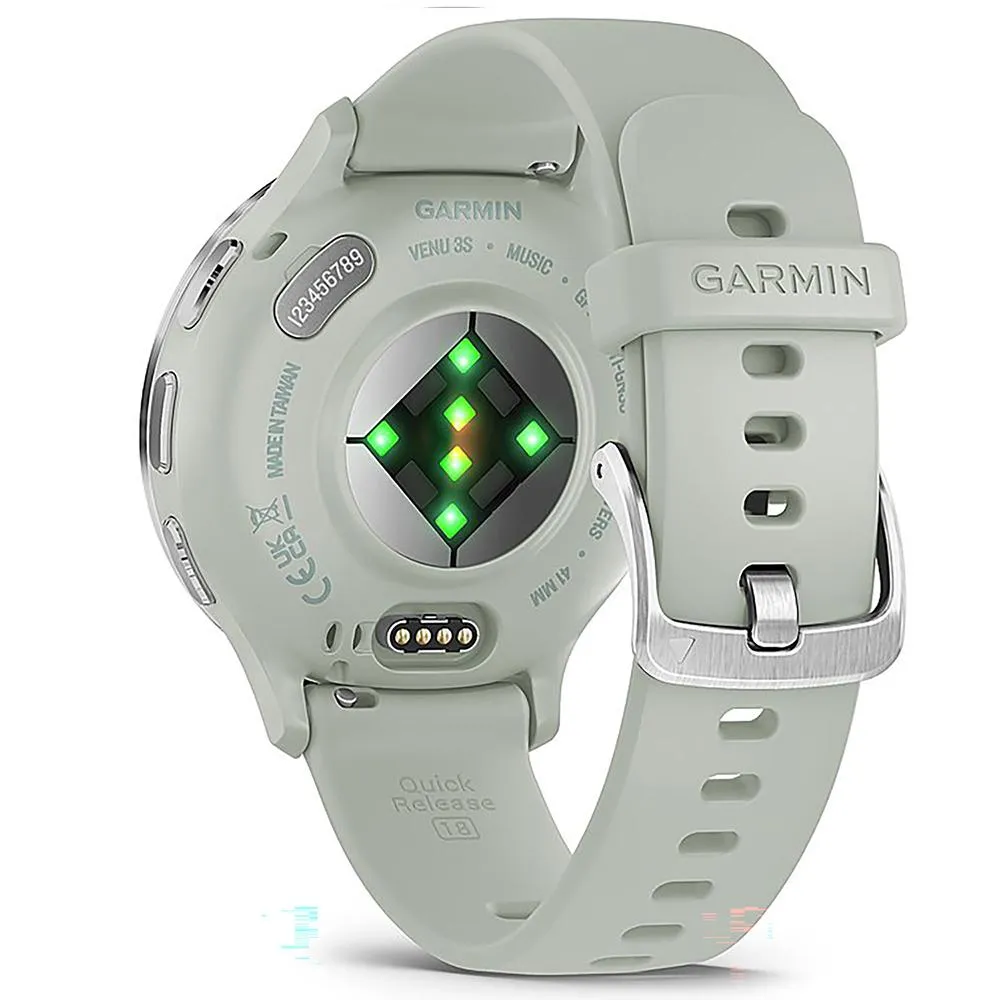 Garmin Venu 3S GPS Smartwatch Steel with Gray Case 41mm   Charging Dock Bundle