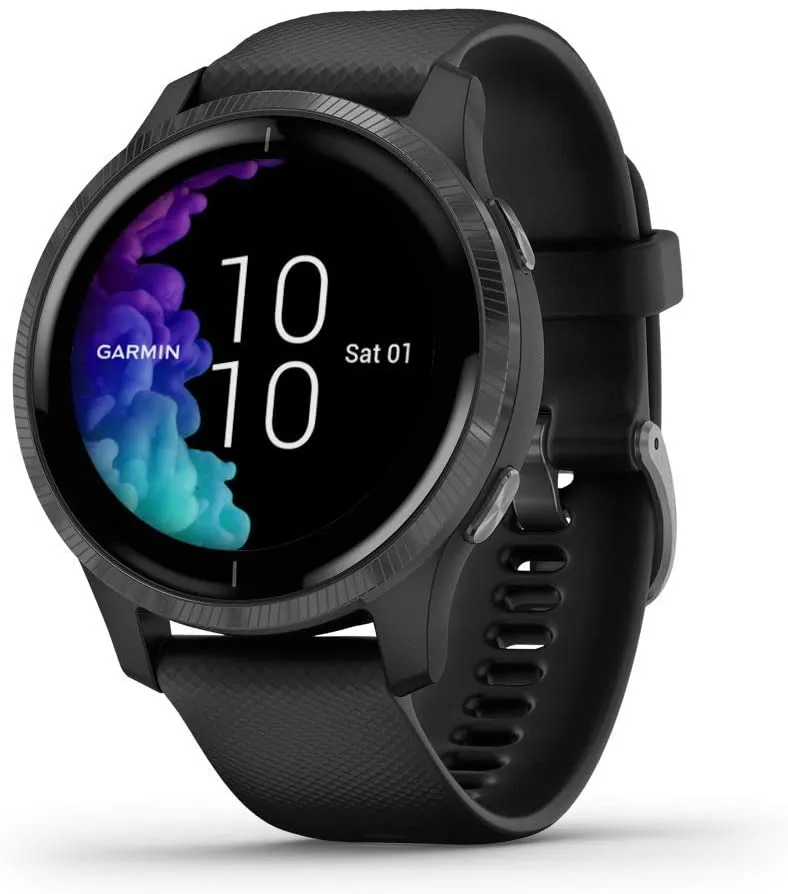 Garmin Venu, GPS Smartwatch with Bright Touchscreen Display, Features Music, Body Energy Monitoring, Animated Workouts, Pulse Ox Sensor and More, Rose Gold with Tan Band (Renewed)