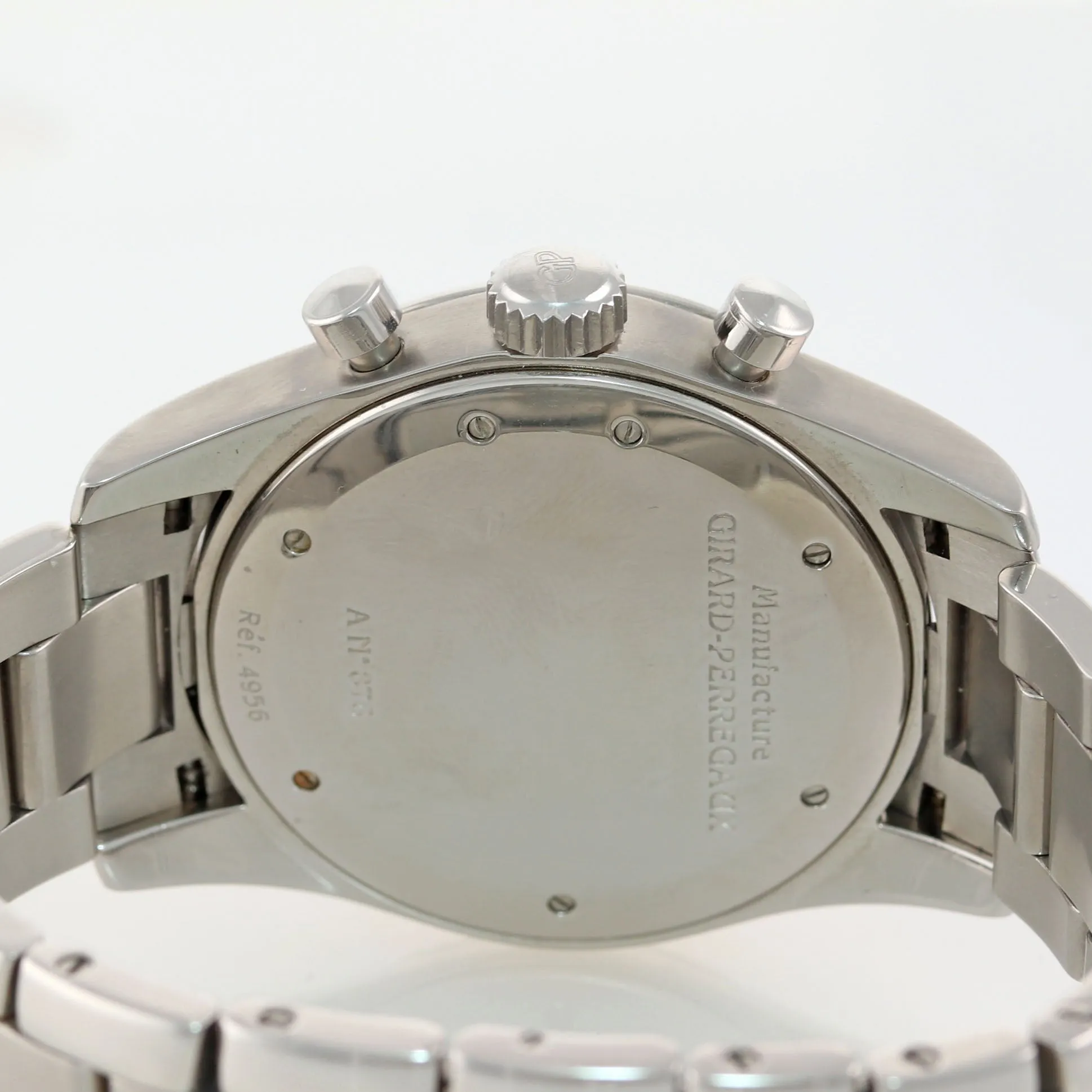 Girard Perregaux Sport Automatic Chronograph 4956 40mm White Steel Date Watch