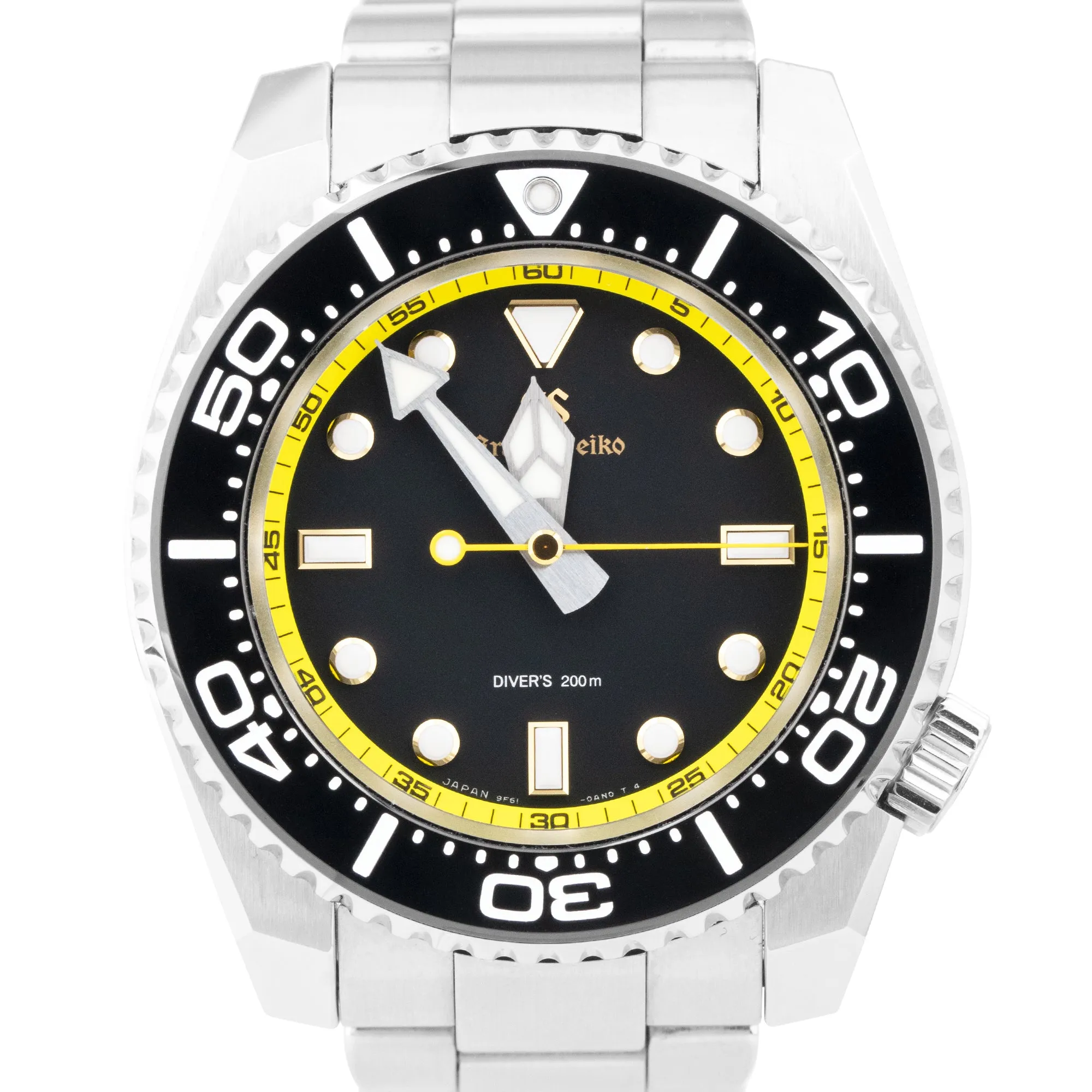 Grand Seiko Sport Quartz Diver 43.6mm Stainless Steel Black Watch SBGX339 BOX