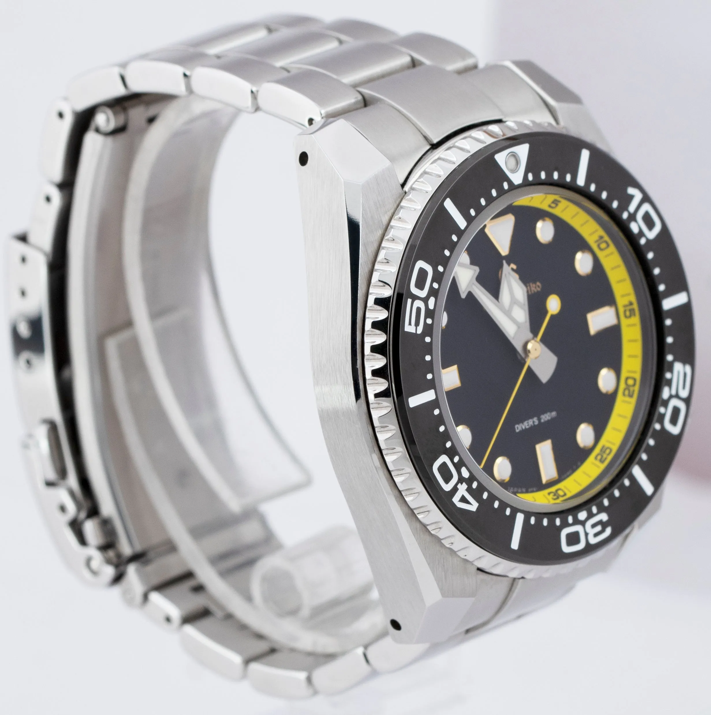 Grand Seiko Sport Quartz Diver 43.6mm Stainless Steel Black Watch SBGX339 BOX