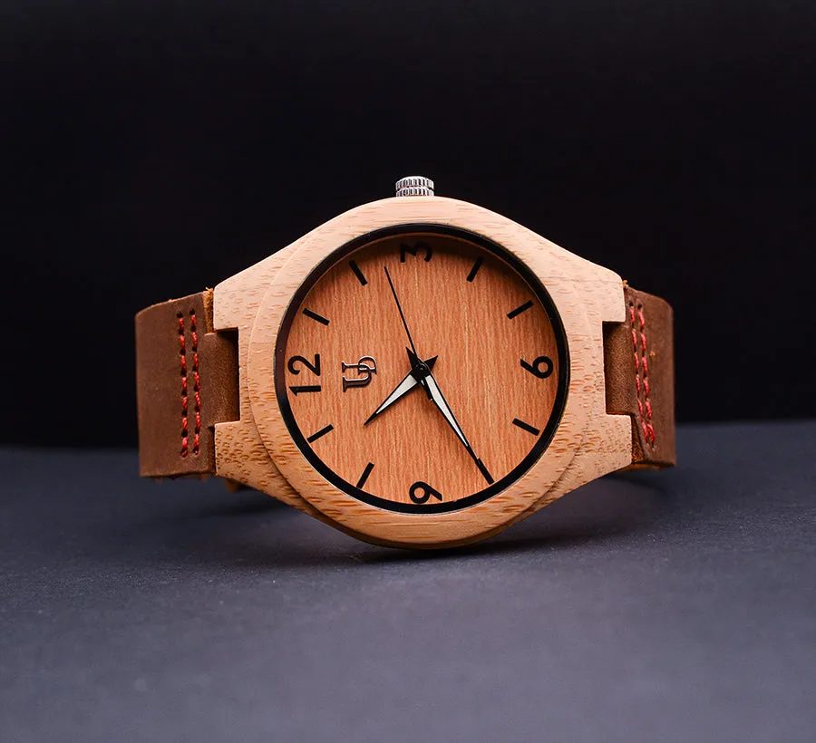 Groomsmen Gift Ideas - Engraved Groomsmen Wooden Watches Leather Band