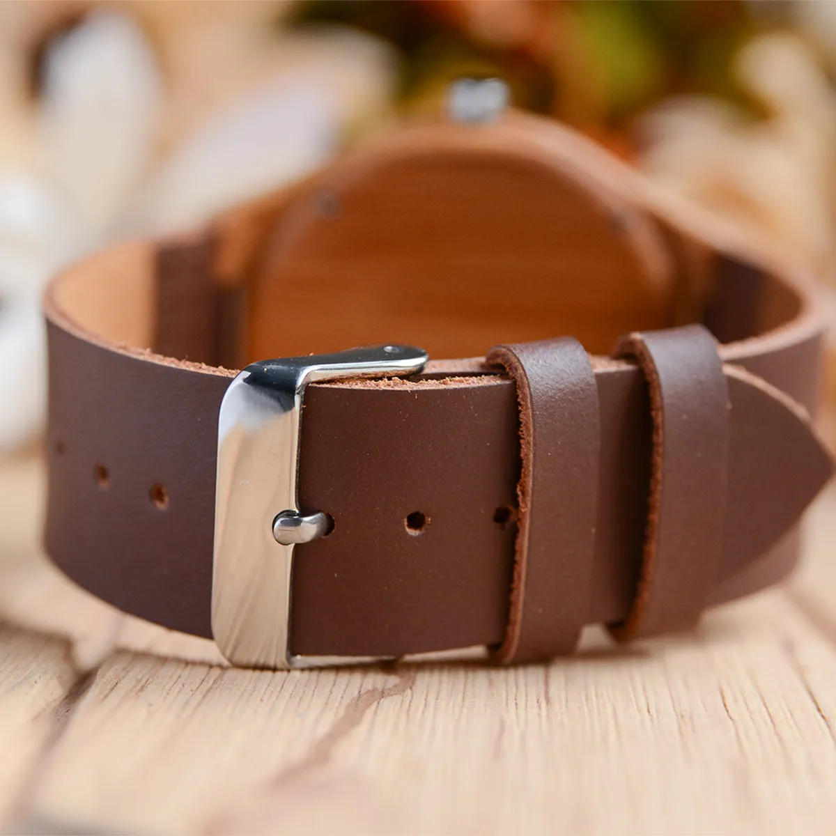 Groomsmen Gift Ideas - Engraved Groomsmen Wooden Watches Leather Band