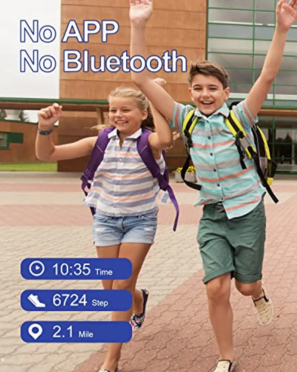 GRV Fitness Tracker Non Bluetooth Fitness Watch No App No Phone Required Waterproof Pedometer Watch with Steps Calories Counter Sleep Tracker for Men Women Kids Parents