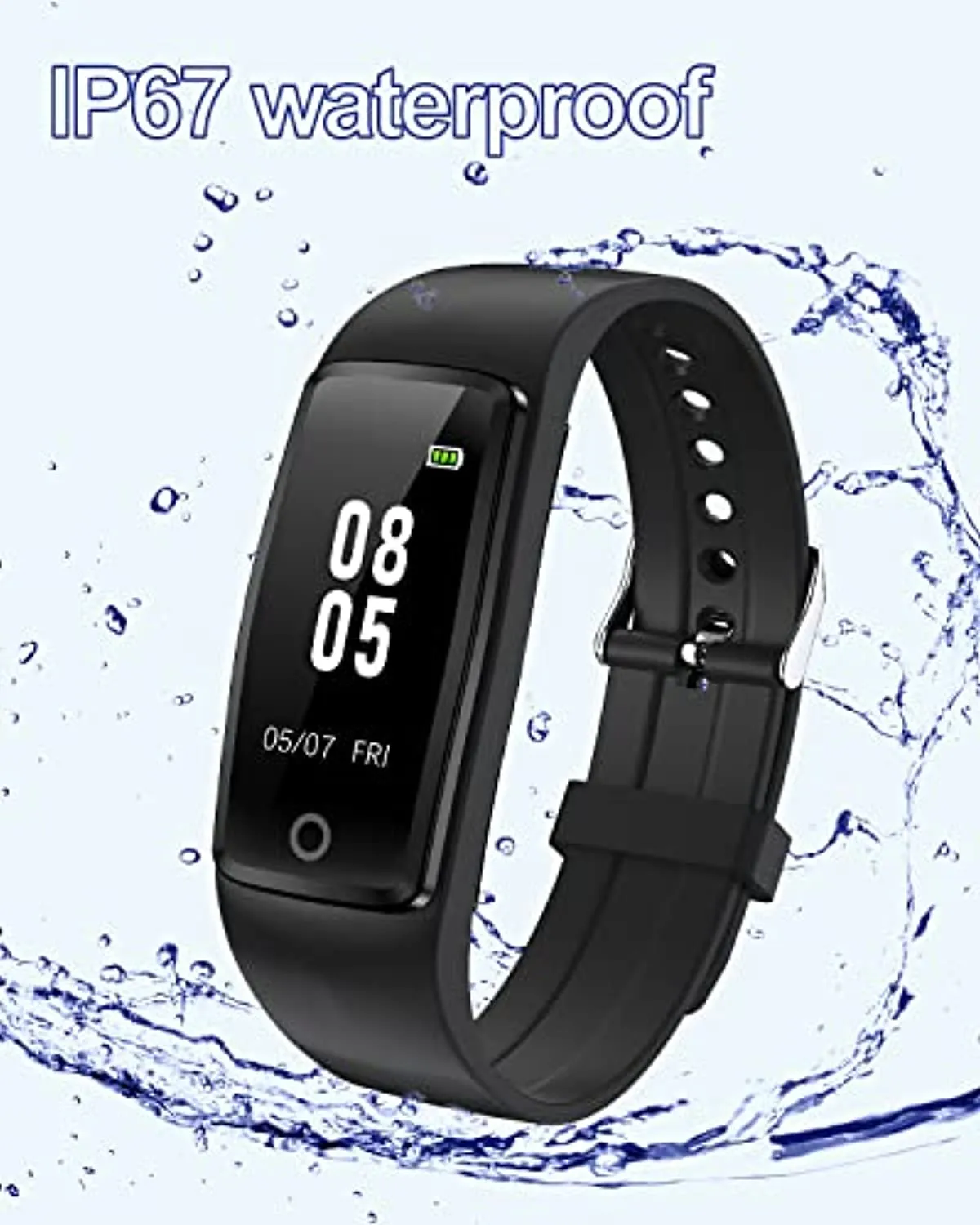 GRV Fitness Tracker Non Bluetooth Fitness Watch No App No Phone Required Waterproof Pedometer Watch with Steps Calories Counter Sleep Tracker for Men Women Kids Parents