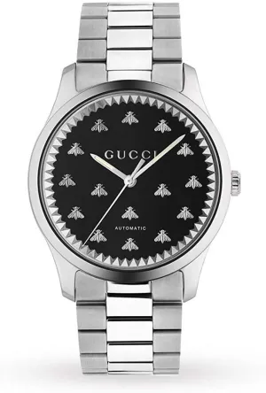 Gucci G-Timeless Automatic Black Onyx Stone Dial Men's Watch YA126283