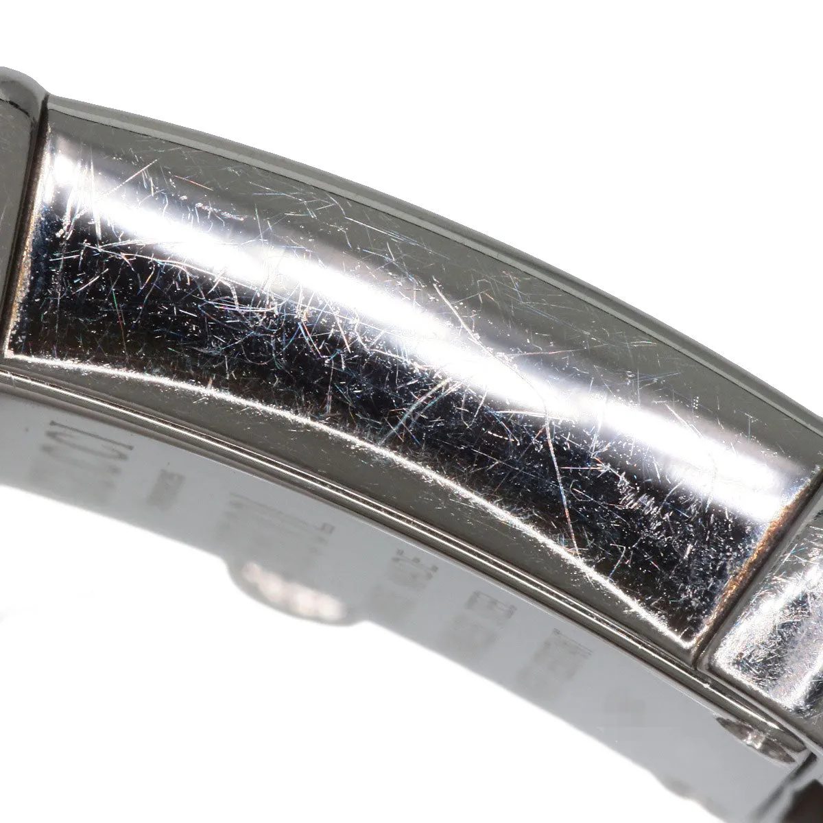 GUCCI Watches Quartz 6800L Stainless Steel, Bamboo Silver Bamboo black dial Women Used Authentic
