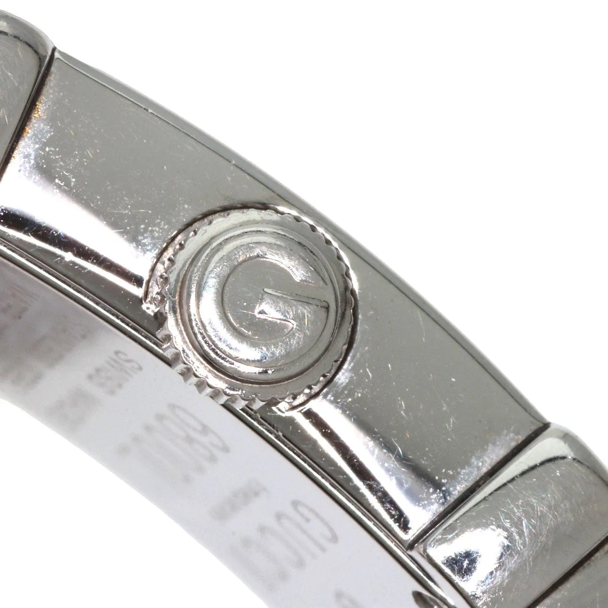 GUCCI Watches Quartz 6800L Stainless Steel, Bamboo Silver Bamboo black dial Women Used Authentic