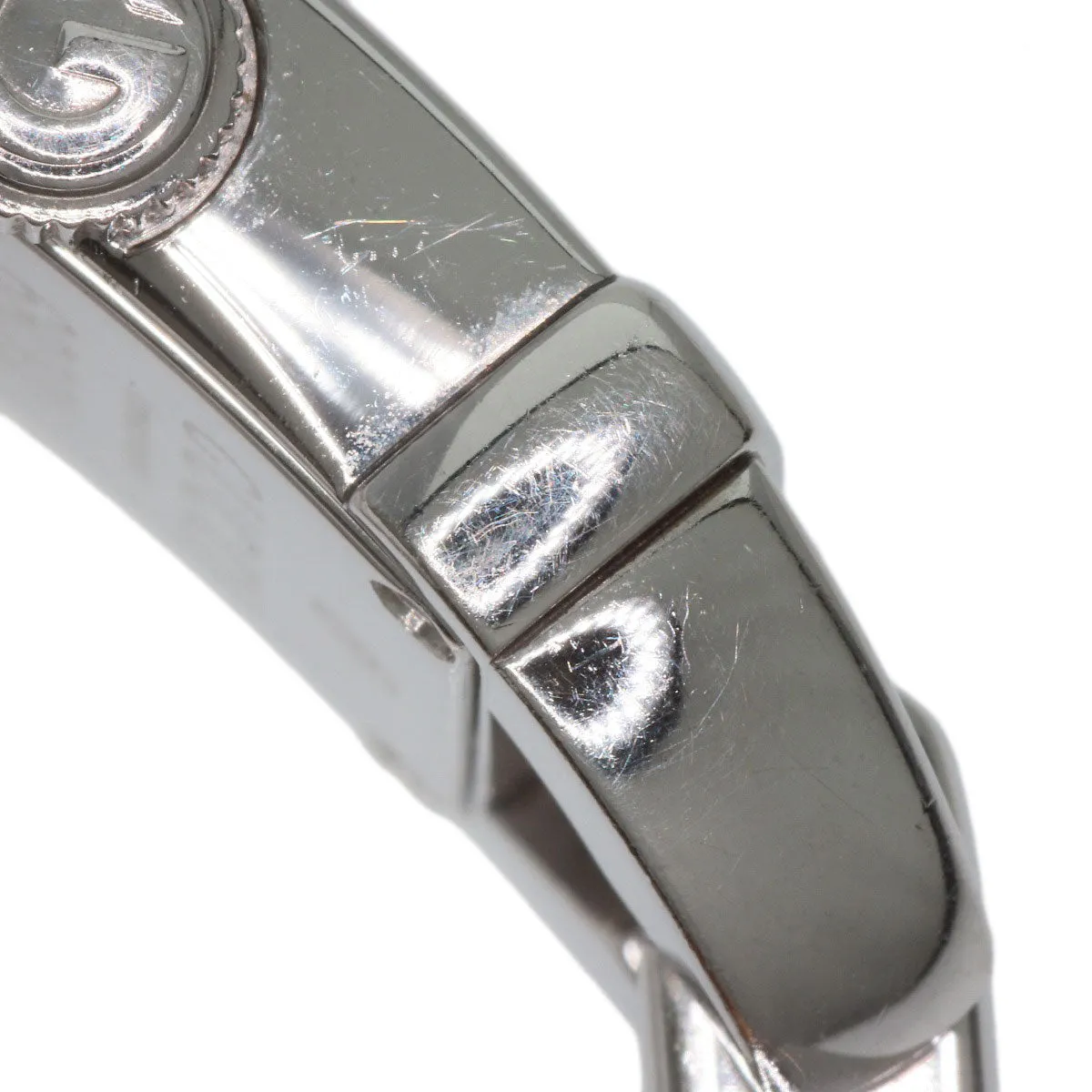 GUCCI Watches Quartz 6800L Stainless Steel, Bamboo Silver Bamboo black dial Women Used Authentic