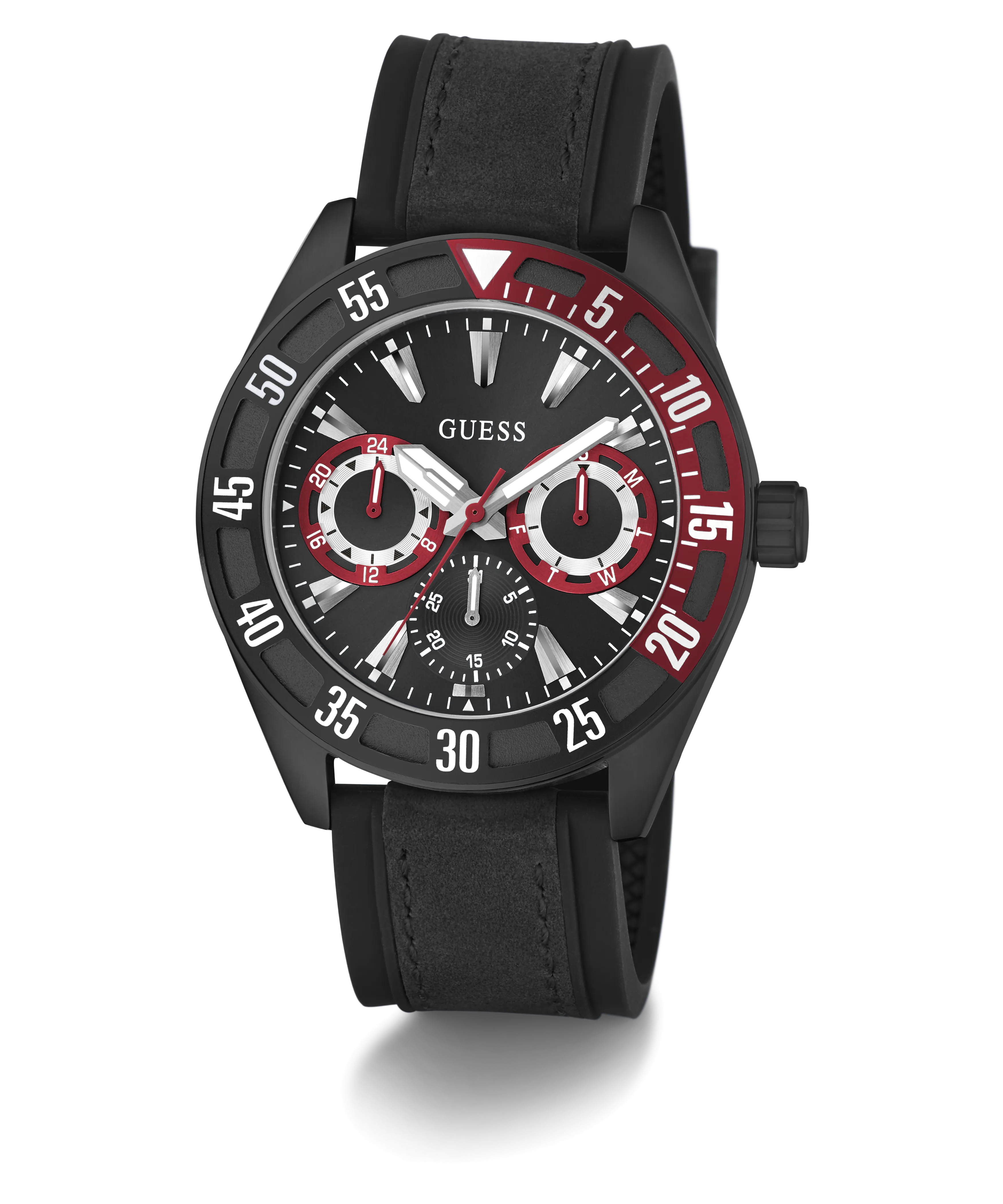 GUESS Mens Black Multi-function Watch