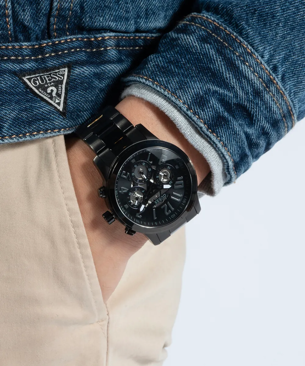 GUESS Mens Black Multi-function Watch
