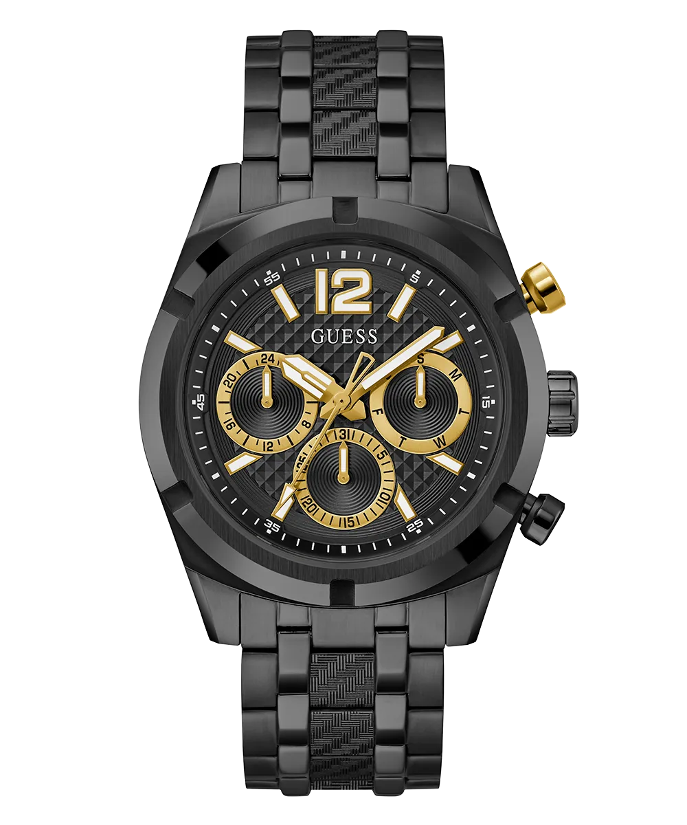 GUESS Mens Black Multi-function Watch