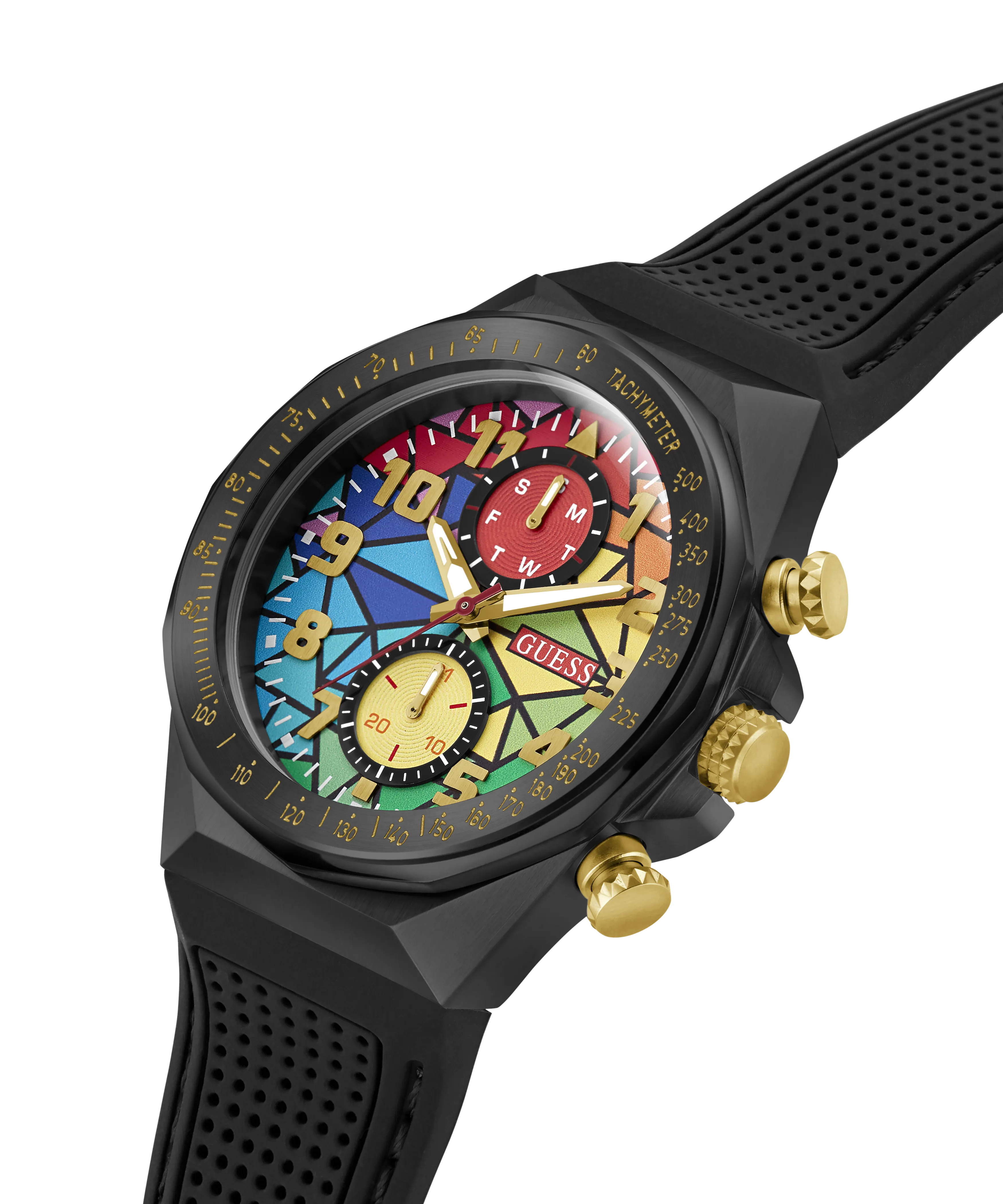 GUESS Mens Black Multi-function Watch