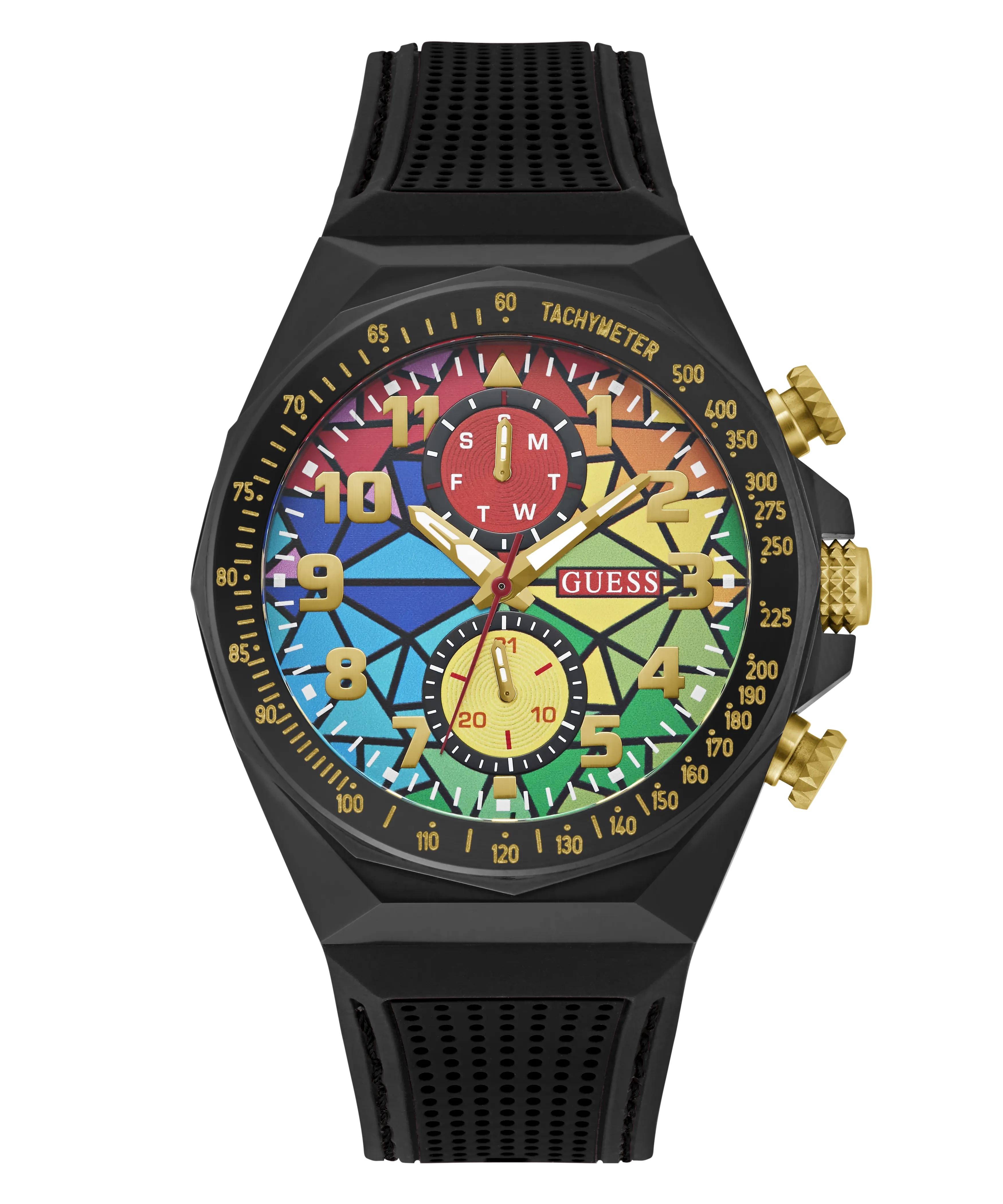 GUESS Mens Black Multi-function Watch